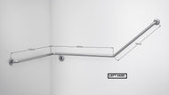 Type 100 - 32mm 40 Deg WC Stainless Steel Grab Rail - Left Hand