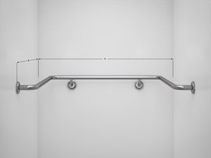 Type 243 - 32mm Stainless Steel Shower Grab Rail - Concealed Fixing