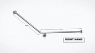 Type 85 - 32mm 40 Deg WC Stainless Steel Grab Rail - Right Hand