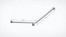 Type 82BR - 32mm 40 Deg WC Stainless Steel Bariatric Grab Rail Clean Seal - Left Hand