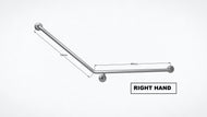 Type 83 - 32mm 40 Deg WC Stainless Steel Grab Rail - Right Hand