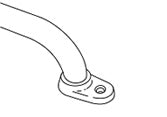 PCS - 25mm Grab Rail - White -  Single Hole Flange