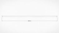 Heavy Duty Straight Shower Curtain Track -  2000mm