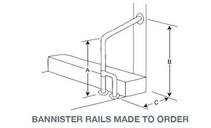 Type 301 and 302 - 38mm Stainless Steel Bannister Rail - Click for more information