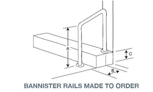 Type 303 - 38mm Stainless Steel Bannister Rail - Click for more information