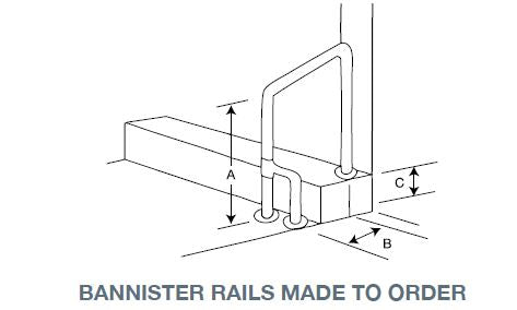 Type 304 and 305 - 38mm Stainless Steel Bannister Rail - Click for more information