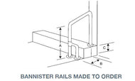 Type 304 and 305 - 38mm Stainless Steel Bannister Rail - Click for more information