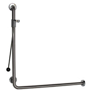 BEC-26 Angled Shower Grab Rail with EasySlide™,CleanSeal™ Flange & Handle