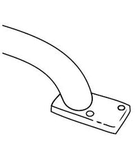 NF - 25mm Narrow Flange Satin Stainless Steel Grab Rail - 2 Screw Hole Fixing