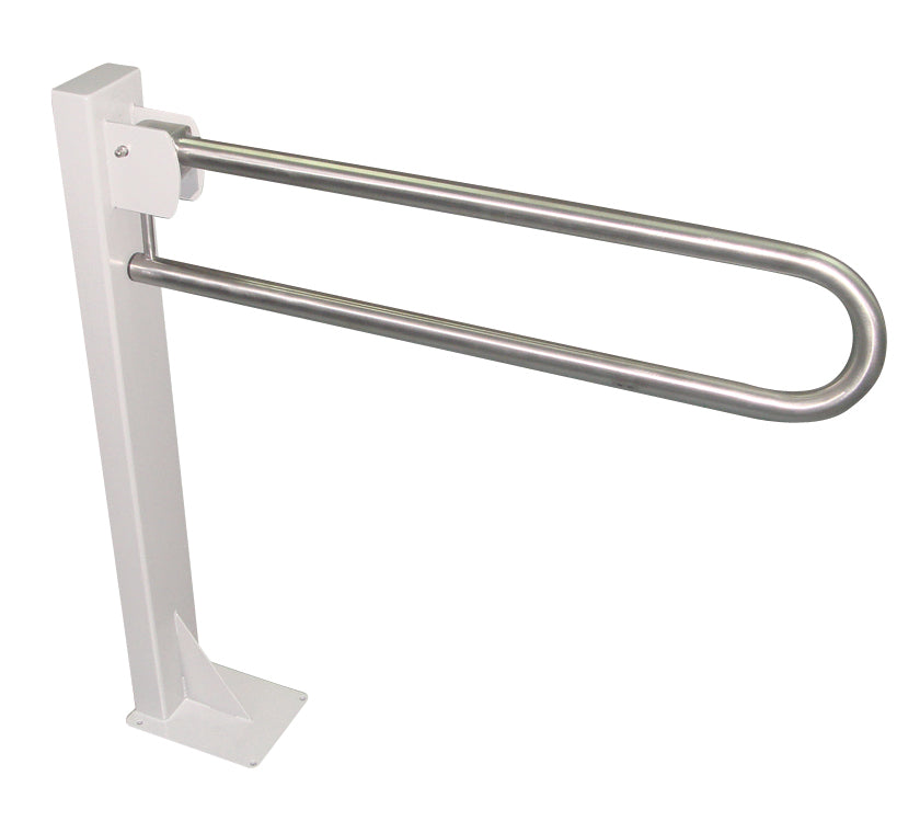 Type 126A - 32mm WC Stainless Steel Grab Rail Liftaway - Floor Mounted