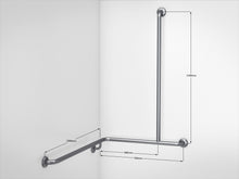 Type 256 & 257 - 32mm Stainless Steel Shower Grab Rail Concealed Fixing incl. M1 MF Hand Shower Kit & 391 Hand Shower Bracket
