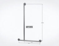 Type 258/M1MF & 259/M1MF - 32mm Stainless Steel Shower Grab Rail Concealed Fixing incl. M1 MF Hand Shower Kit & 391 Hand Shower Bracket