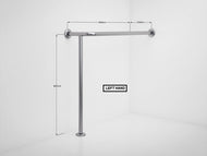 B21L Left Hand Bath Assisted Grab Rail with Support Leg
