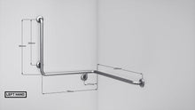 B22  - Corner Mounted Bath Assisted Grab Rail - Concealed Flanges