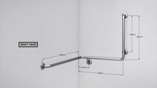 B22  - Corner Mounted Bath Assisted Grab Rail - Concealed Flanges