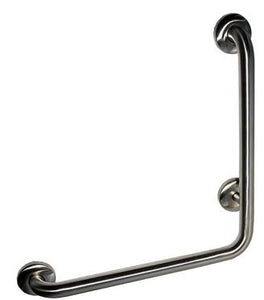 Type 106BR - 32mm 90 Deg WC Stainless Steel  Ambulant Bariatric Grab Rail -  Left Hand