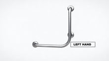 Type 106 - 32mm 90 Deg WC Stainless Steel Grab Rail - Left Hand