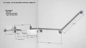 Type 140 / 40 Degree Backrest and Rail Combo Kit