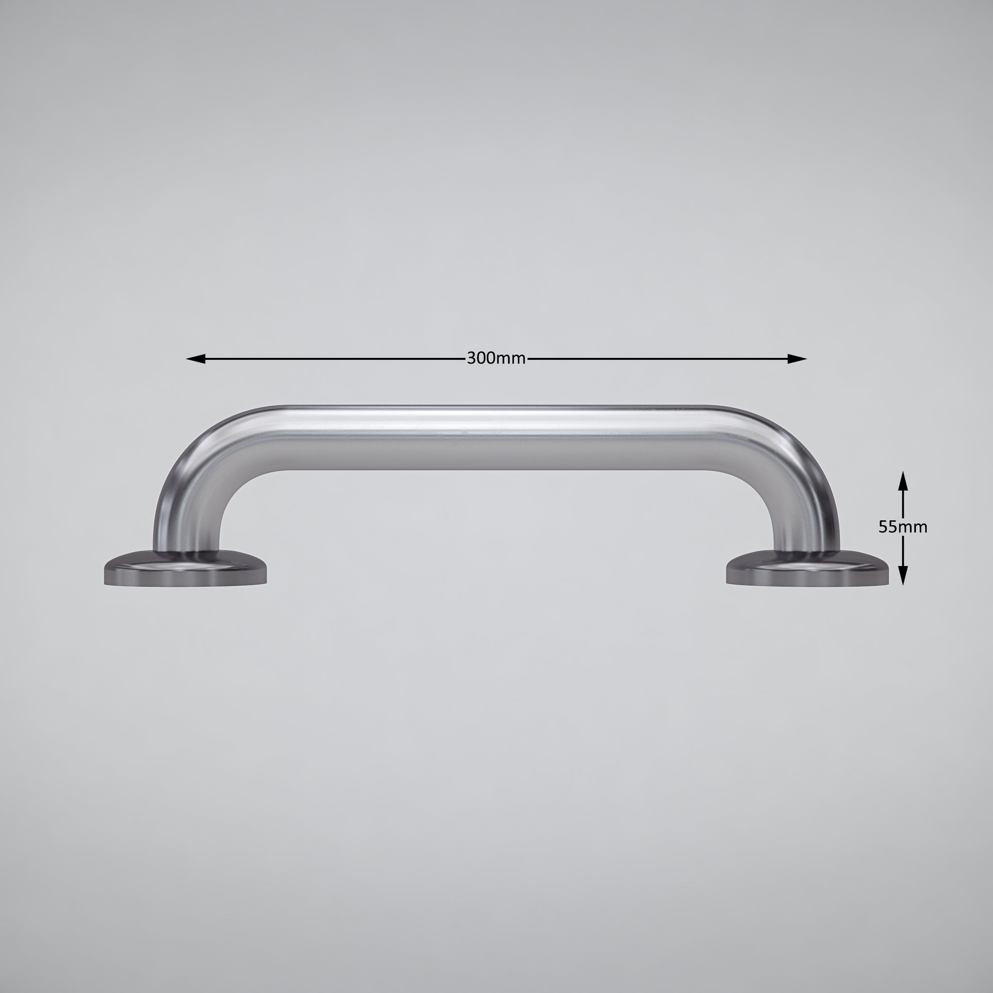CP 25mm Chrome Plated Brass Grab Rail Exposed Fixing Hand Rail