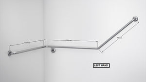 Type 100 - 32mm WC Stainless Steel Grab Rail - Left Hand