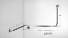 Type 94 - 32mm 90 Deg WC Stainless Steel Grab Rail - Left Hand