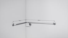 Type 260 - 32mm Satin Stainless Shower Grab Rail - Left Hand