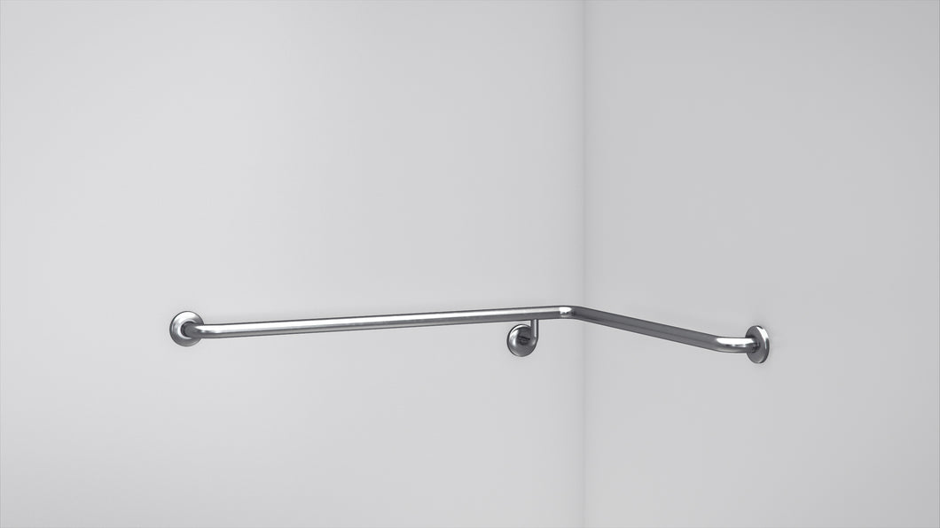 Type 261 - 32mm Satin Stainless Shower Grab Rail - Right Hand