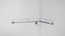 Type 261 - 32mm Satin Stainless Shower Grab Rail - Right Hand