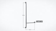 Type 240 - 32mm Stainless Steel Shower Grab Rail - Left Hand