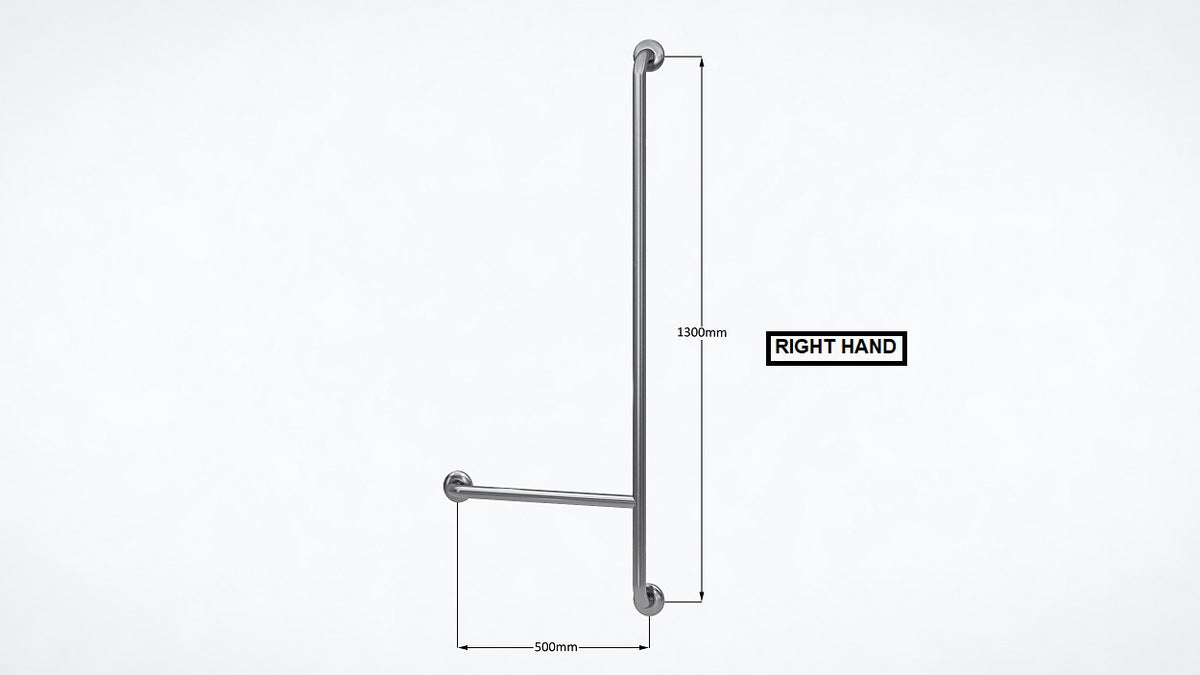 Type 241 - 32mm Stainless Steel Shower Grab Rail - Right Hand – Hand ...