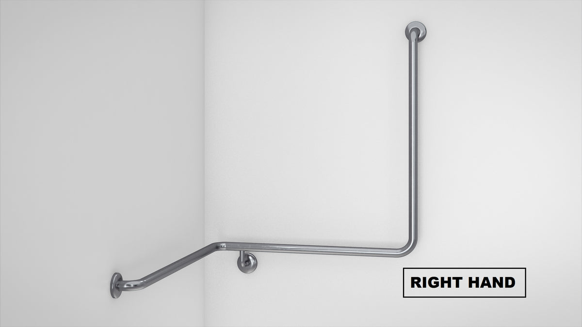 Type 249 - 32mm Stainless Steel Shower Grab Rail - Right Hand – Hand ...