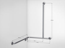 Type 256 - 32mm Stainless Steel Shower Grab Rail - Right Hand