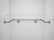 Type 243 - 32mm Stainless Steel Shower Grab Rail - Concealed Fixing