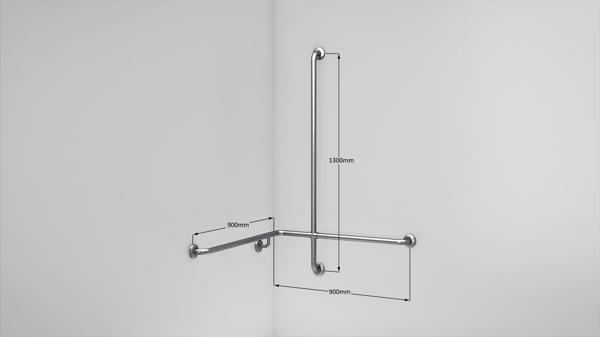 Type 253 - 32mm Stainless Steel Shower Grab Rail - Left Hand – Hand ...