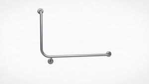 Type 87BR - 32mm 90 Deg WC Stainless Steel Bariatric Grab Rail Clean Seal - Right Hand