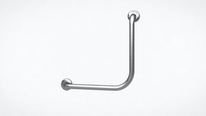 Type 145 - 32mm 90 Deg Reversible Ambulant WC Stainless Steel Grab Rail 450x450mm - (Single)