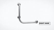 Type 107 - 32mm 90 Deg WC Stainless Steel Grab Rail - Right Hand