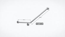 Type 102 - 32mm 40 Deg WC Stainless Steel Grab Rail - Left Hand