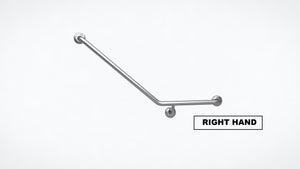 Type 103 - 32mm 40 Deg WC Stainless Steel Grab Rail - Right Hand