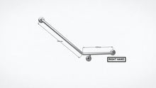 Type 103 - 32mm 40 Deg WC Stainless Steel Grab Rail - Right Hand