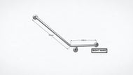 Type 103 - 32mm 40 Deg WC Stainless Steel Grab Rail - Right Hand