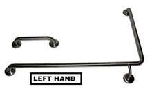 Type 136 - 32mm 90 Deg Combination WC Stainless Steel Grab Rail Set - Left Hand