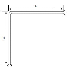 Shower Curtain Rail -  L Shape - Made to Measure