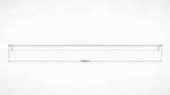 Heavy Duty Straight Shower Curtain Track -  1200mm