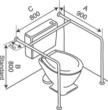 Type 120 - 32mm WC Stainless Steel Grab Rail