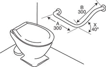 Type 131 - 32mm 40 Deg Reversible WC Stainless Steel Grab Rail