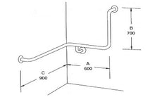 Type 249 - 32mm Stainless Steel Shower Grab Rail - Right Hand