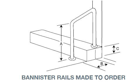 Type 303 - 38mm Stainless Steel Bannister Rail - Click for more information