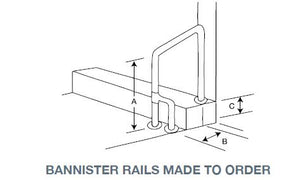 Type 304 and 305 - 38mm Stainless Steel Bannister Rail - Click for more information