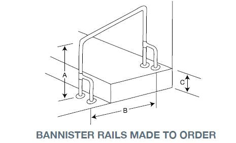 Type 306 and 307 - 38mm Stainless Steel Bannister Rail - Click for more information